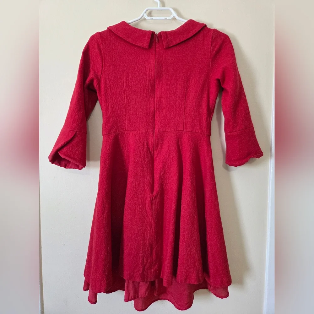 4/$20 Queen's Court Red Mini Dress with Bow - Picture 8 of 9